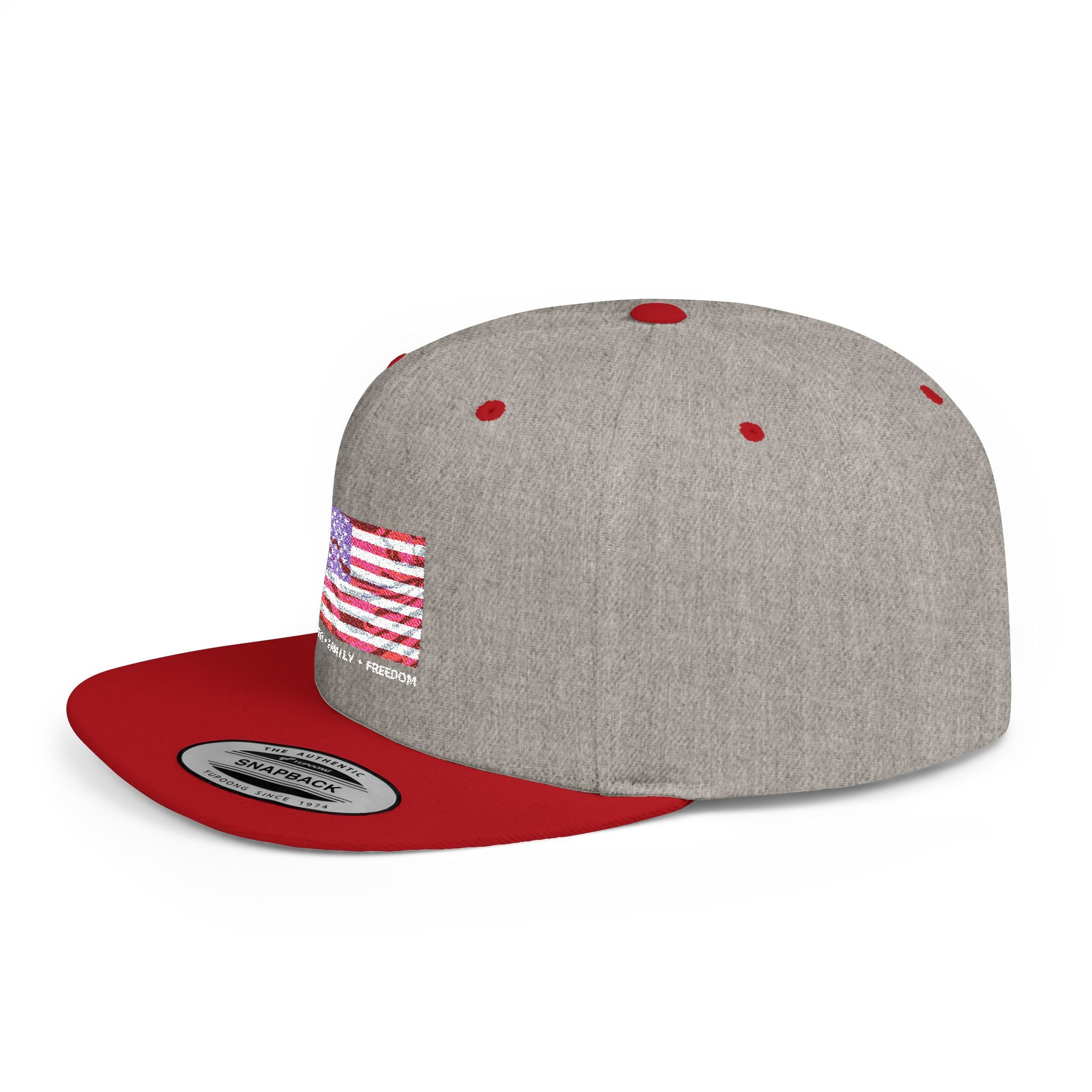 Faith*Family*Freedom Patriotic Flat Bill Snapback Hat with Glitter American Flag, USA Pride, Men's & Women's Accessories, Fourth of July, Summer Fashion