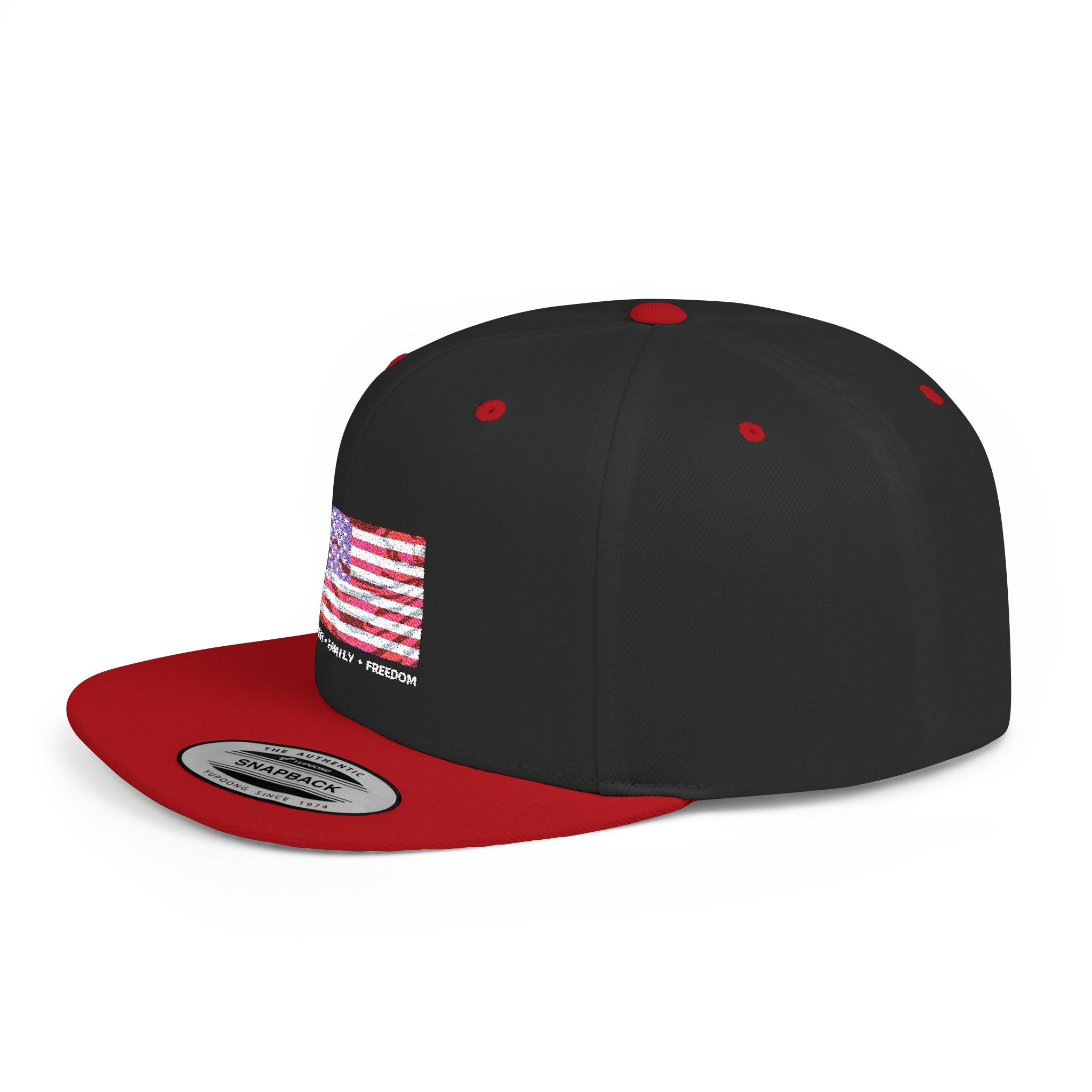 Faith*Family*Freedom Patriotic Flat Bill Snapback Hat with Glitter American Flag, USA Pride, Men's & Women's Accessories, Fourth of July, Summer Fashion