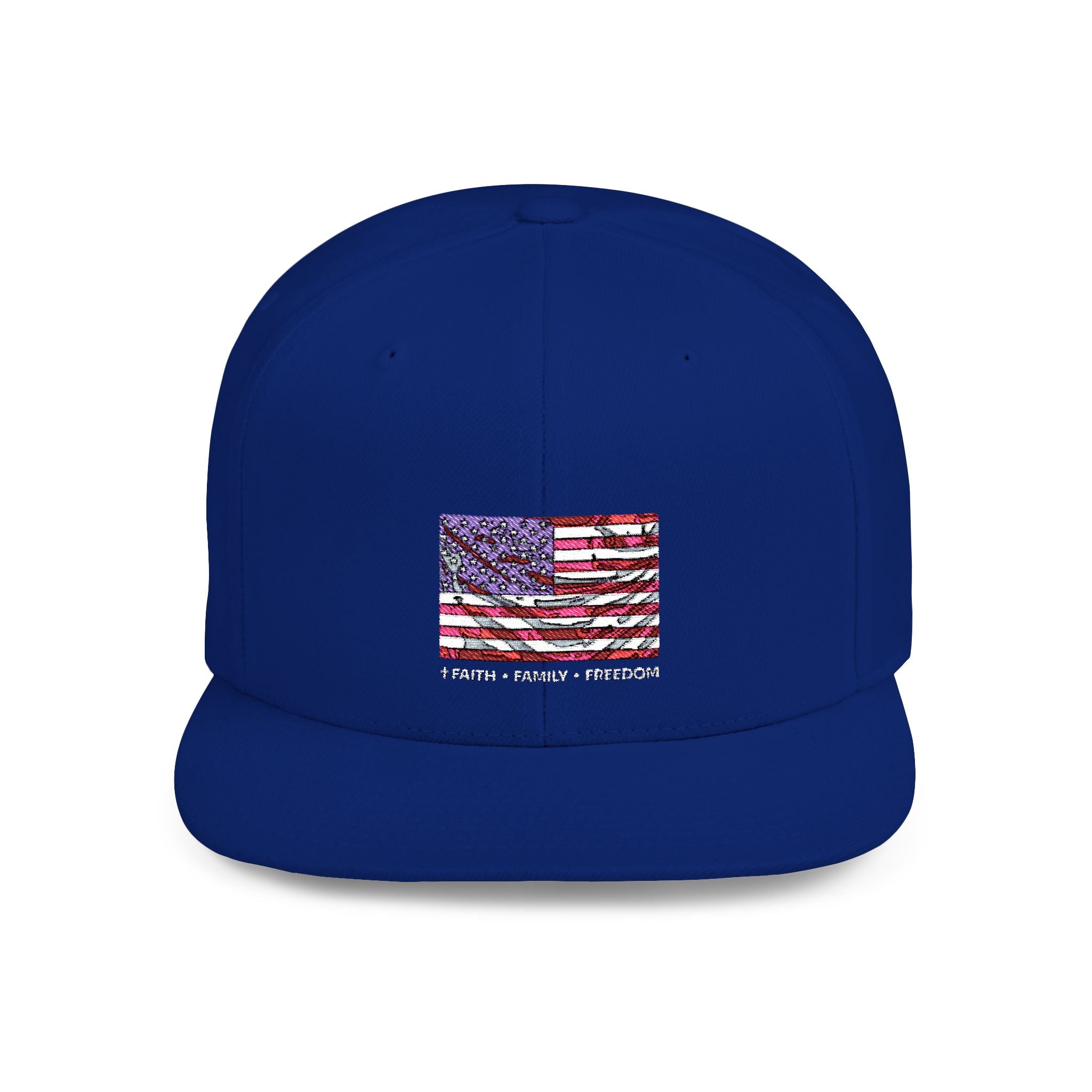 Faith*Family*Freedom Patriotic Flat Bill Snapback Hat with Glitter American Flag, USA Pride, Men's & Women's Accessories, Fourth of July, Summer Fashion