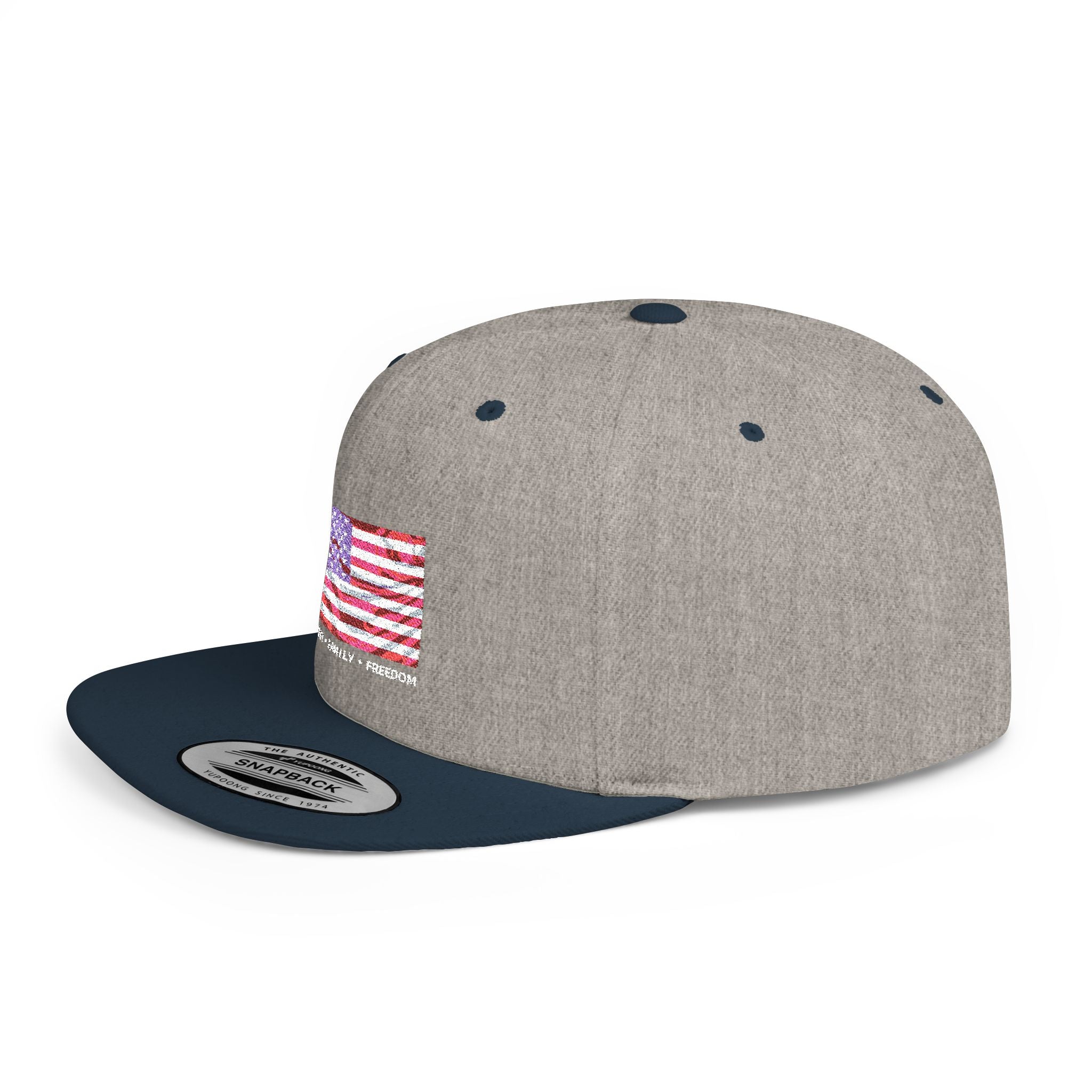 Faith*Family*Freedom Patriotic Flat Bill Snapback Hat with Glitter American Flag, USA Pride, Men's & Women's Accessories, Fourth of July, Summer Fashion