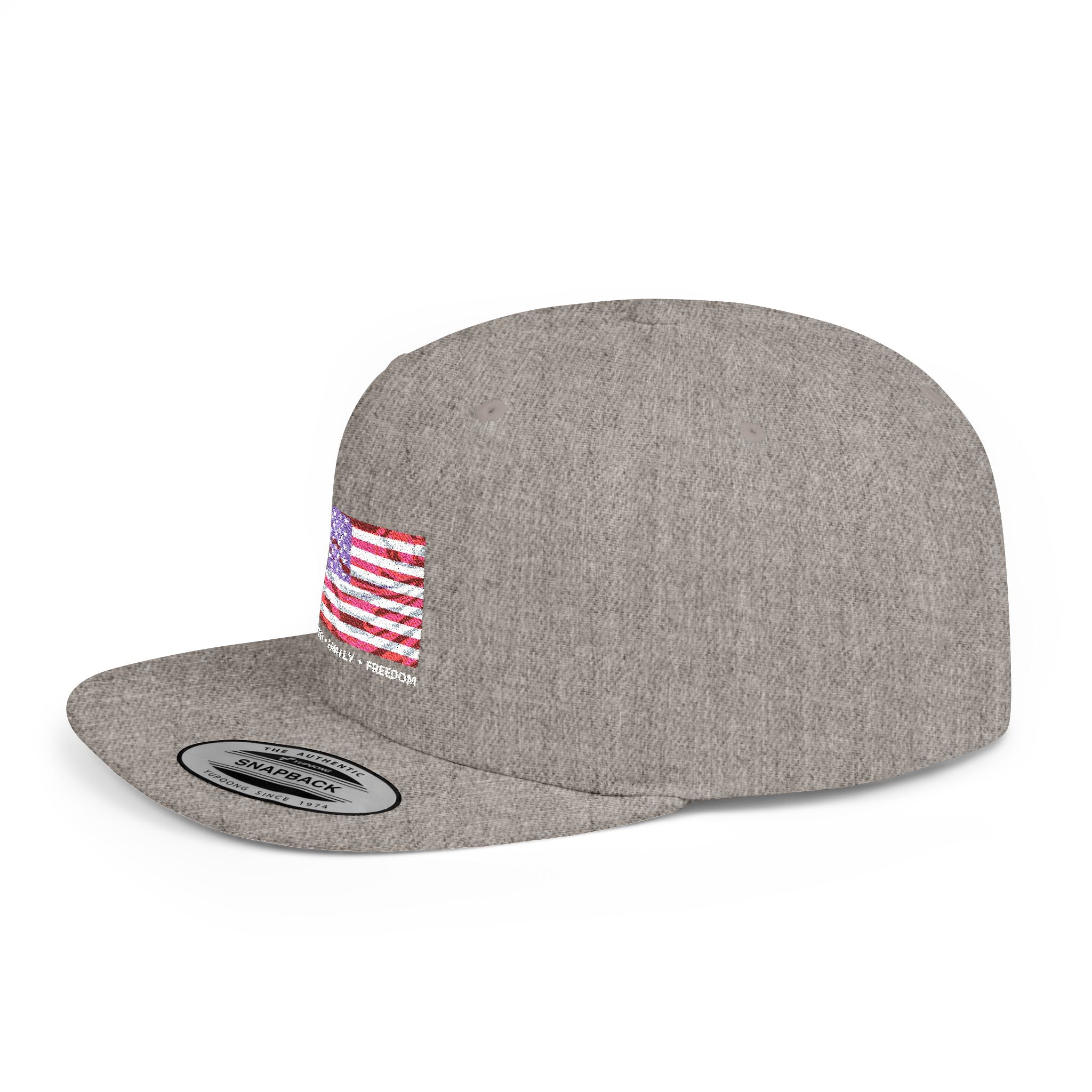 Faith*Family*Freedom Patriotic Flat Bill Snapback Hat with Glitter American Flag, USA Pride, Men's & Women's Accessories, Fourth of July, Summer Fashion