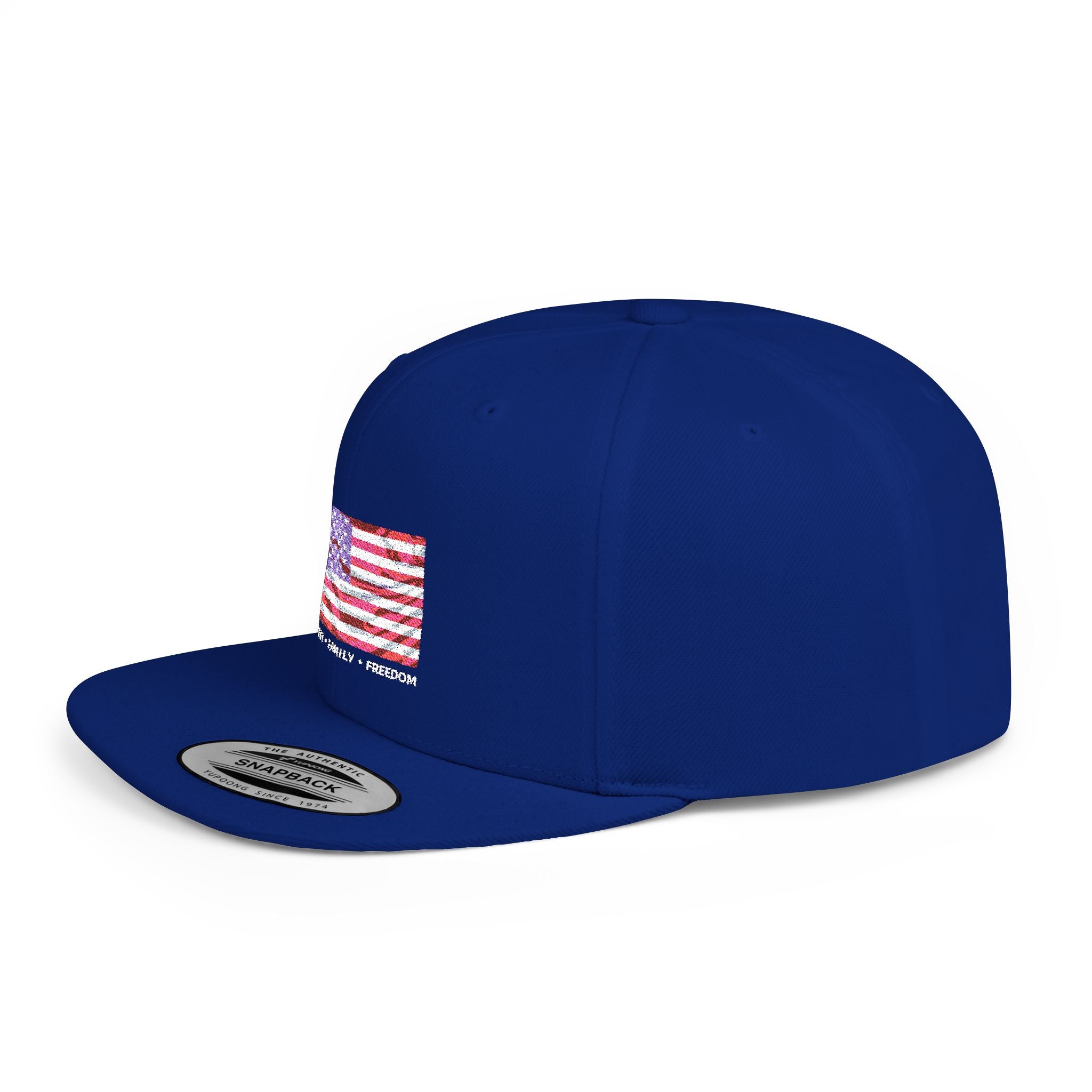 Faith*Family*Freedom Patriotic Flat Bill Snapback Hat with Glitter American Flag, USA Pride, Men's & Women's Accessories, Fourth of July, Summer Fashion