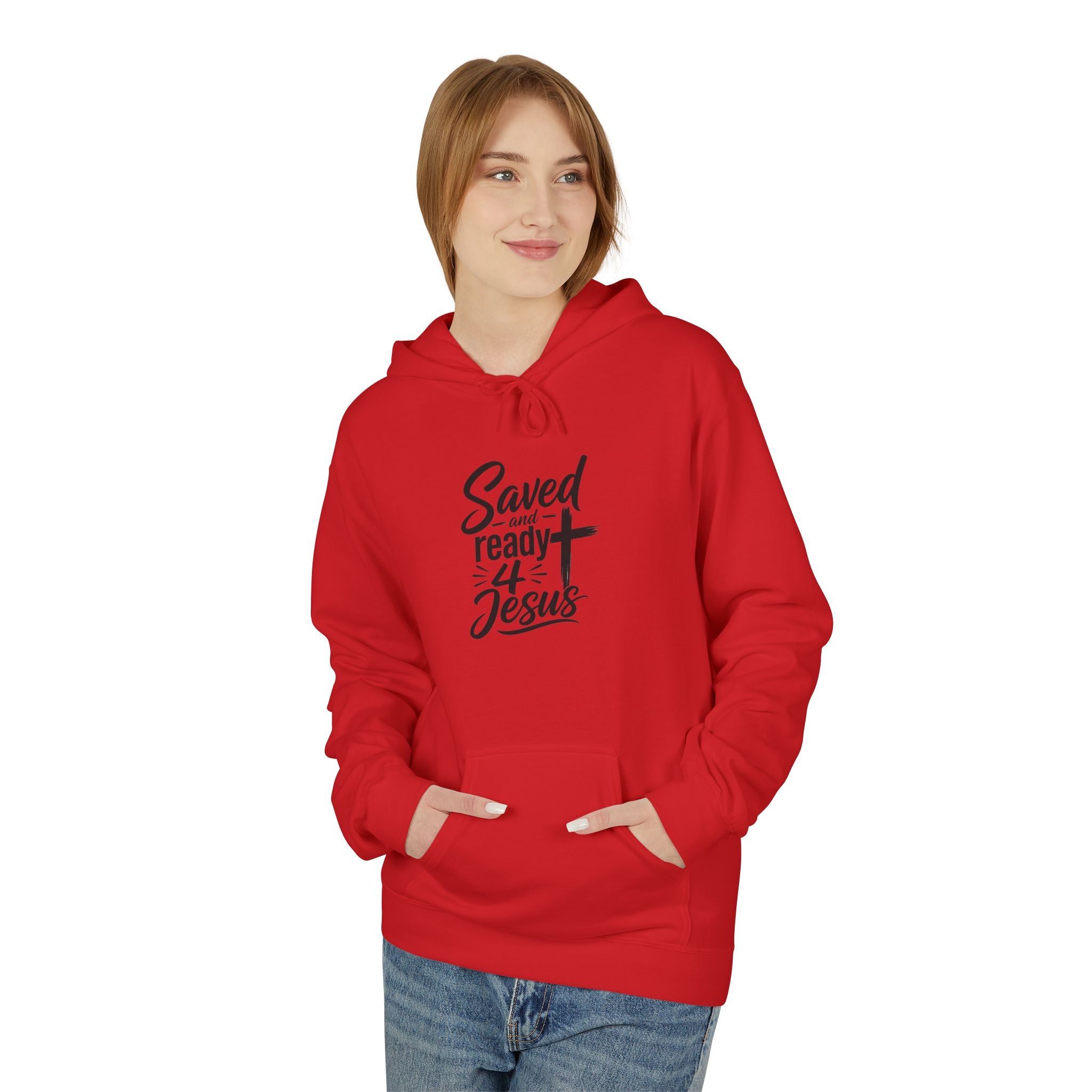 Saved and Ready 4 Jesus   Hoodie — Christian Faith Graphic Hoodie
