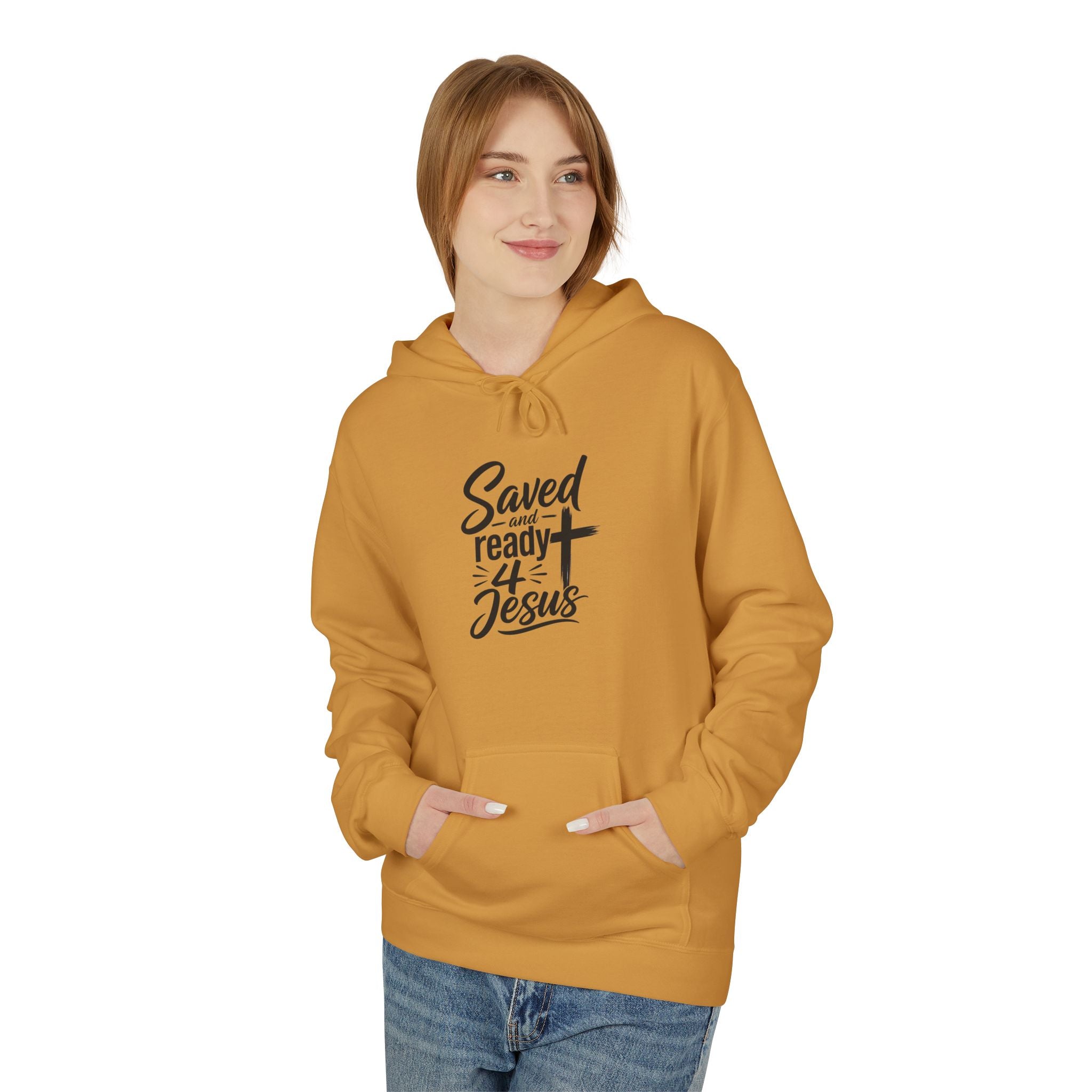 Saved and Ready 4 Jesus   Hoodie — Christian Faith Graphic Hoodie