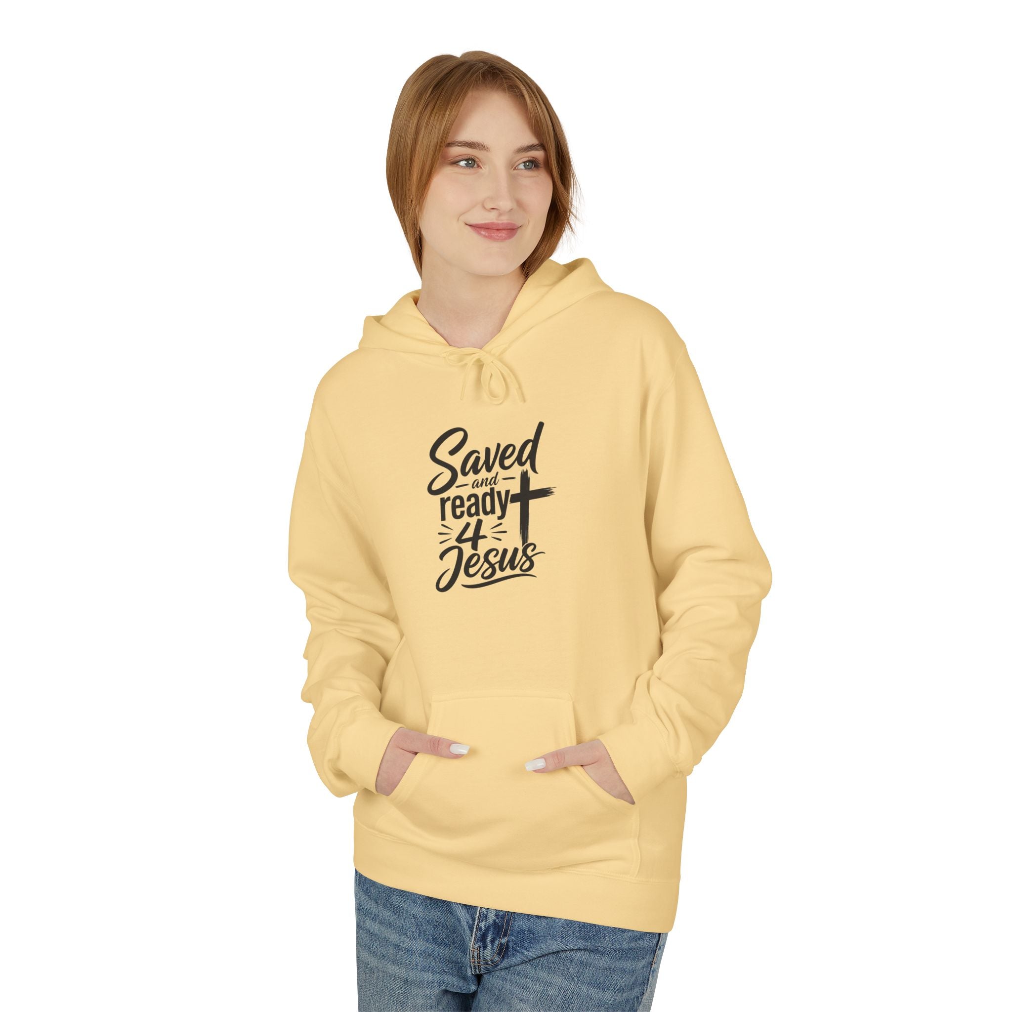 Saved and Ready 4 Jesus   Hoodie — Christian Faith Graphic Hoodie