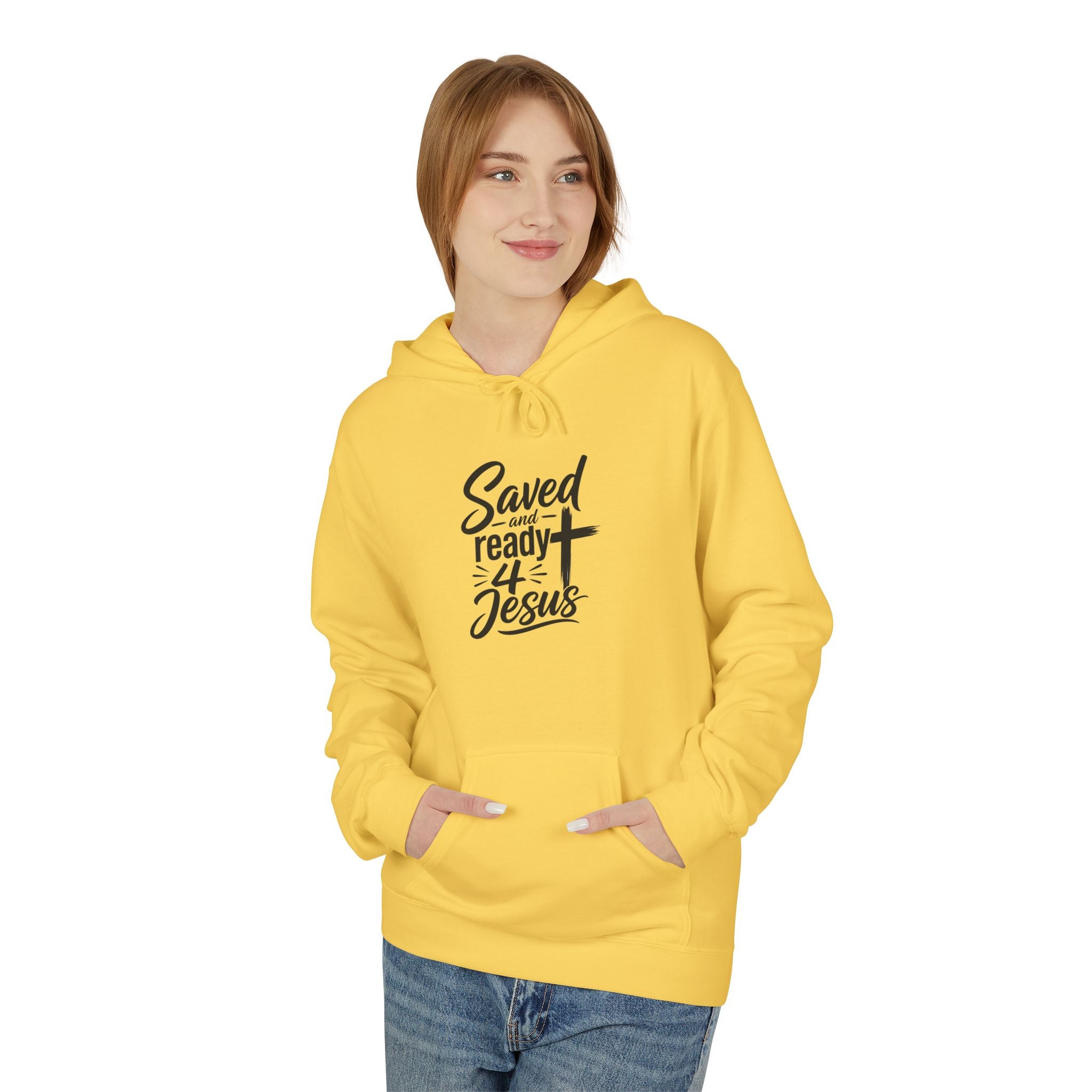 Saved and Ready 4 Jesus   Hoodie — Christian Faith Graphic Hoodie