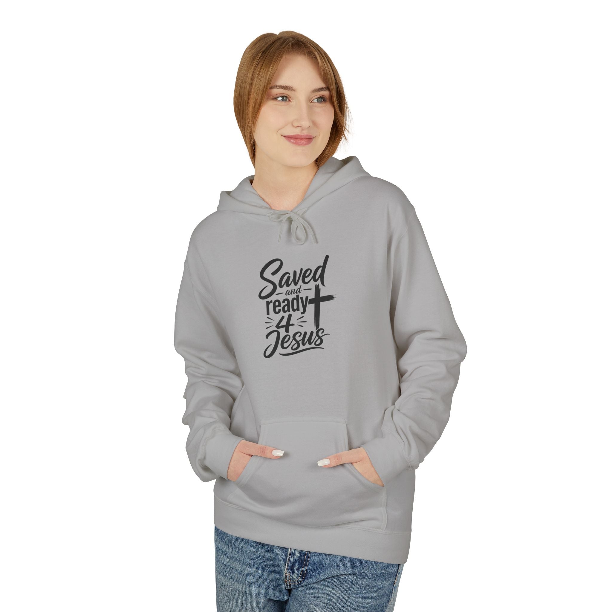 Saved and Ready 4 Jesus   Hoodie — Christian Faith Graphic Hoodie
