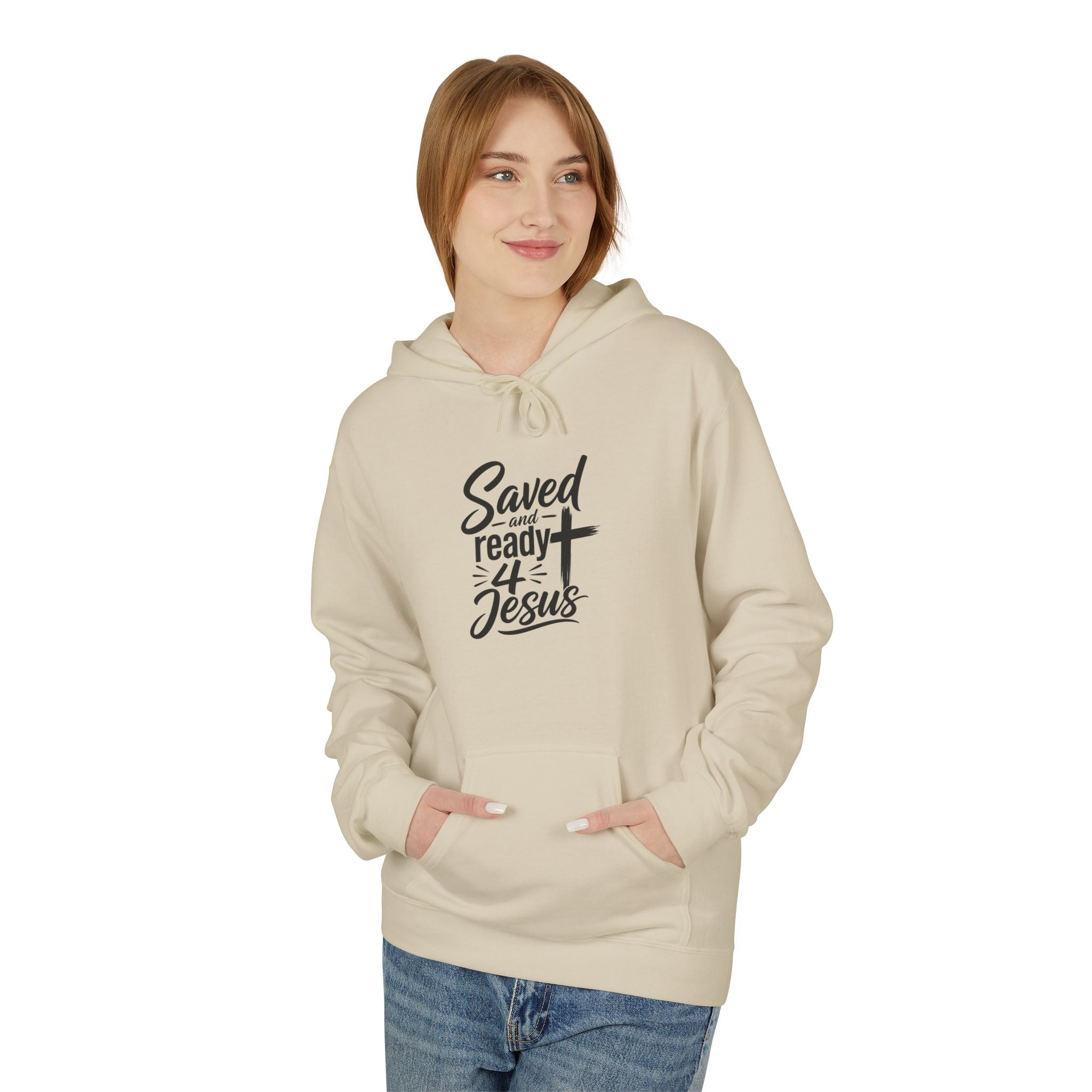 Saved and Ready 4 Jesus   Hoodie — Christian Faith Graphic Hoodie