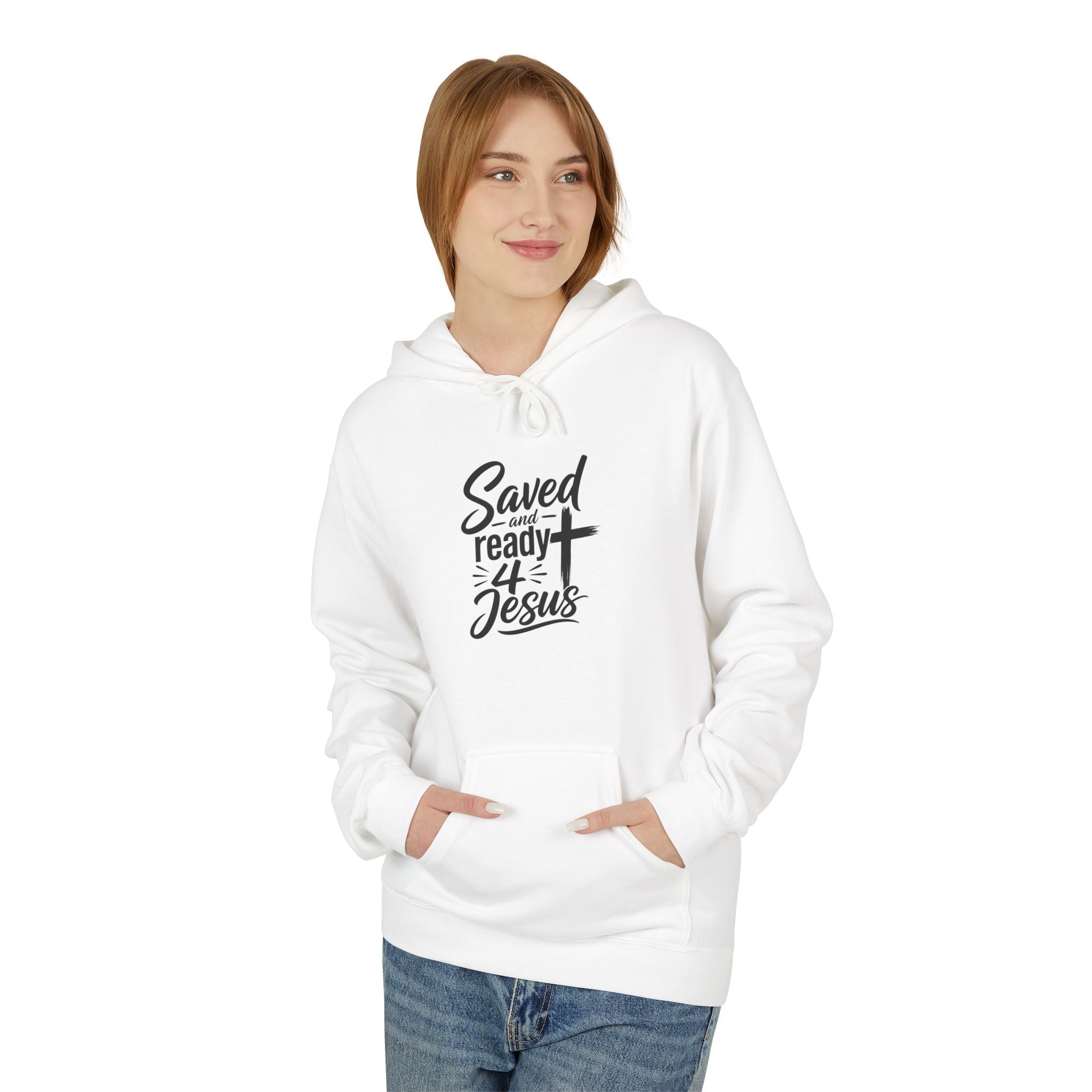 Saved and Ready 4 Jesus   Hoodie — Christian Faith Graphic Hoodie