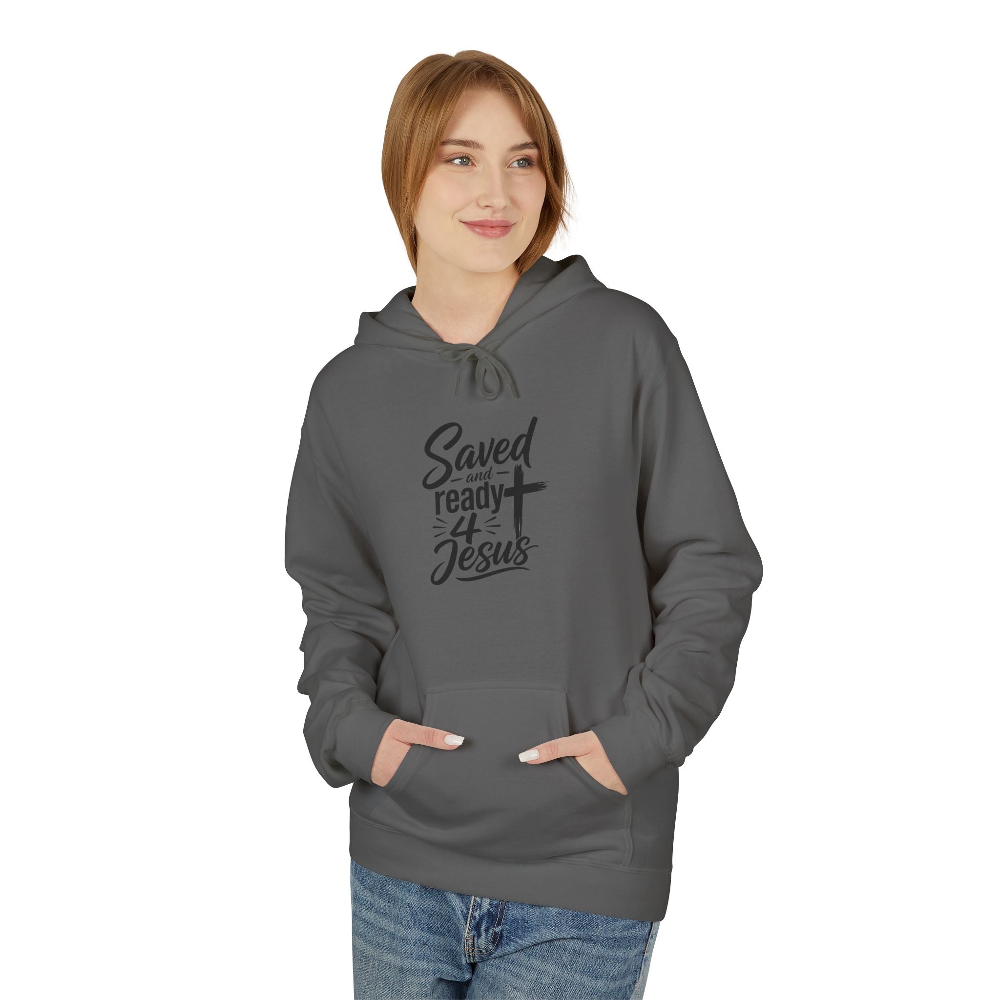 Saved and Ready 4 Jesus   Hoodie — Christian Faith Graphic Hoodie